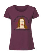 Damska koszulka  z nadrukiem – NIBY IDEAŁÓW NIE MA A JEDNAK JESTEM - obrazek 3