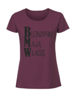 Damska koszulka  z nadrukiem – Blondynki mają władzę - obrazek 3