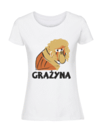 Damska koszulka  z nadrukiem – grażyna - obrazek 3