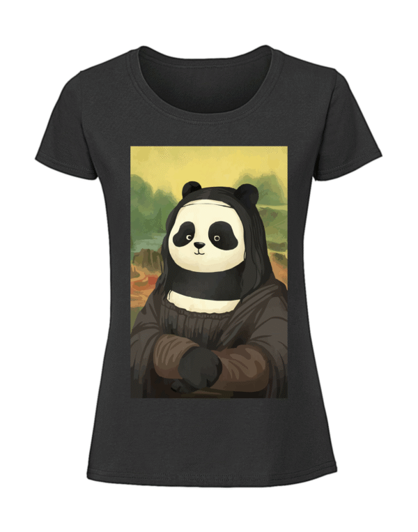 Damska koszulka  z nadrukiem – panda mona lisa