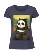 Damska koszulka  z nadrukiem – panda mona lisa - obrazek 5