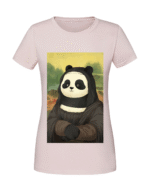 Damska koszulka  z nadrukiem – panda mona lisa - obrazek 3
