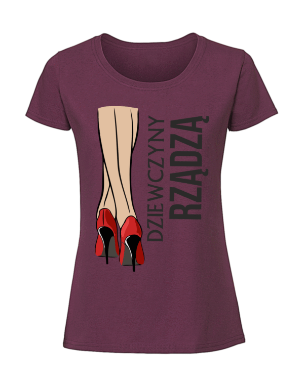 Damska koszulka  z nadrukiem – DZIEWCZYNY RZĄDZĄ