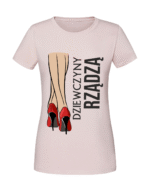 Damska koszulka  z nadrukiem – DZIEWCZYNY RZĄDZĄ - obrazek 4