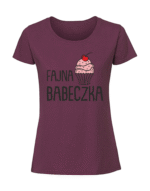 Damska koszulka  z nadrukiem – FAJNE CIACHO FAJNA BABECZKA - obrazek 3