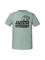 Męska koszulka  z nadrukiem – Janusz interesów - obrazek 4