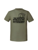 Męska koszulka  z nadrukiem – Janusz interesów - obrazek 3