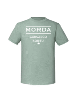 Męska koszulka  z nadrukiem – MORDA-GORSZEGO-SORTU v1 - obrazek 3