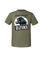 Męska koszulka  z nadrukiem – JA NIE CHRAPIĘ JA WABIĘ DZIKI v2 - obrazek 4