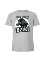 Męska koszulka  z nadrukiem – JA NIE CHRAPIĘ JA WABIĘ DZIKI v2 - obrazek 6