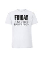 Męska koszulka  z nadrukiem – Friday favourite word - obrazek 6