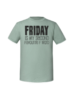 Męska koszulka  z nadrukiem – Friday favourite word - obrazek 3