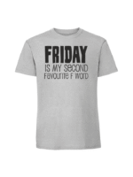 Męska koszulka  z nadrukiem – Friday favourite word - obrazek 5