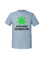 Męska koszulka  z nadrukiem – Po-co-biegać-jak-można-latać