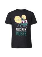 Męska koszulka  z nadrukiem – NIC NIE MUSZĘ v1