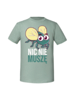 Męska koszulka  z nadrukiem – NIC NIE MUSZĘ v1 - obrazek 4