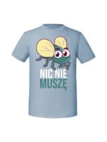 Męska koszulka  z nadrukiem – NIC NIE MUSZĘ v1 - obrazek 3