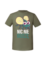 Męska koszulka  z nadrukiem – NIC NIE MUSZĘ v1 - obrazek 2