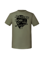 Męska koszulka  z nadrukiem – Jedzenie robi mnie w balona - obrazek 5