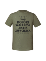 Męska koszulka  z nadrukiem – dopóki walczysz jesteś zwycięzcą - obrazek 3