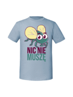 Męska koszulka  z nadrukiem – NIC NIE MUSZĘ v2 - obrazek 7