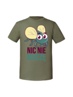 Męska koszulka  z nadrukiem – NIC NIE MUSZĘ v2 - obrazek 5
