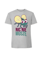 Męska koszulka  z nadrukiem – NIC NIE MUSZĘ v2 - obrazek 6