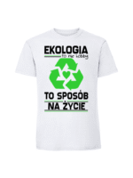 Męska koszulka  z nadrukiem – Ekologia to nie hobby - obrazek 6