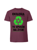 Męska koszulka  z nadrukiem – Ekologia to nie hobby - obrazek 2