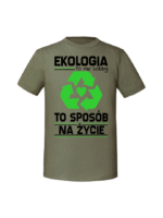Męska koszulka  z nadrukiem – Ekologia to nie hobby - obrazek 4