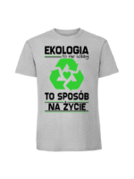 Męska koszulka  z nadrukiem – Ekologia to nie hobby - obrazek 3