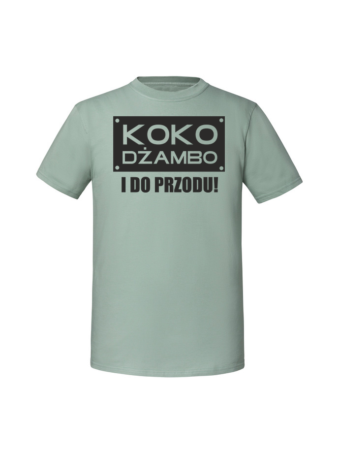 HU00090_mietowa.png Męska koszulka z nadrukiem – KOKO DŻAMBO - obrazek 1