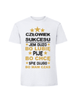 Męska koszulka  z nadrukiem – Człowiek sukcesu v1 - obrazek 4