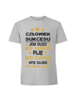 Męska koszulka  z nadrukiem – Człowiek sukcesu v1 - obrazek 2