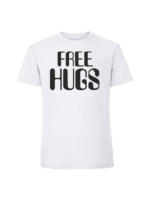 Męska koszulka  z nadrukiem – FREE HUGSS - obrazek 5