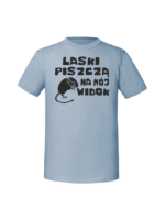 Męska koszulka  z nadrukiem – LASKI PISZCZĄ NA MÓJ WIDOK - obrazek 4