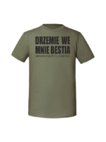 Męska koszulka  z nadrukiem – drzemie we mnie bestia v1 - obrazek 3