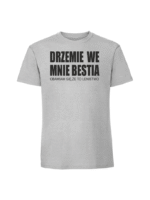 Męska koszulka  z nadrukiem – drzemie we mnie bestia v1 - obrazek 5
