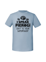 Męska koszulka  z nadrukiem – I speak pierogi - obrazek 6