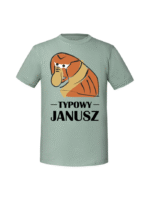 Męska koszulka  z nadrukiem – Typowy Janusz v1 - obrazek 6
