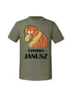 Męska koszulka  z nadrukiem – Typowy Janusz v1 - obrazek 3