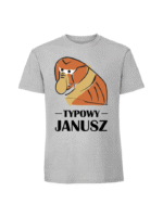 Męska koszulka  z nadrukiem – Typowy Janusz v1 - obrazek 5