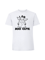 Męska koszulka  z nadrukiem – I AM SOO CUTE BABY JODA - obrazek 6