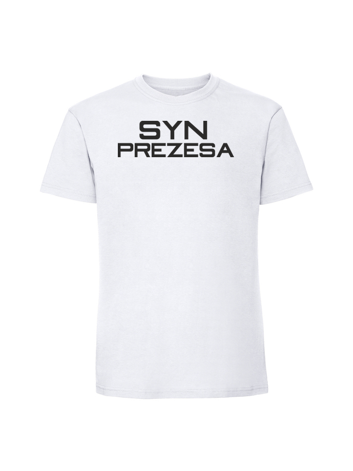 HU00136_biala.png Męska koszulka z nadrukiem – SYN PREZESA - obrazek 4