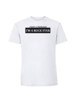 Męska koszulka  z nadrukiem – I NOT A PRINCESS I M A ROCK STAR