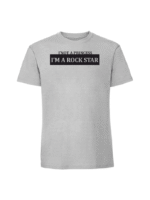 Męska koszulka  z nadrukiem – I NOT A PRINCESS I M A ROCK STAR - obrazek 3