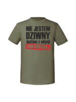 Męska koszulka  z nadrukiem – Nie jestem dziwnY jestem z edycji limitowanej