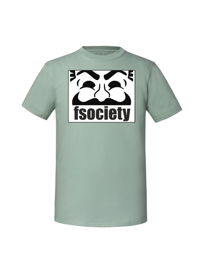 HU00198_mietowa.png Męska koszulka z nadrukiem – FSOCIETY - obrazek 1