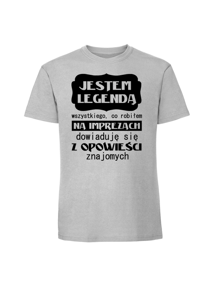HU00201_pastelowy_szary.png Męska koszulka z nadrukiem – Jestem legendą - obrazek 1