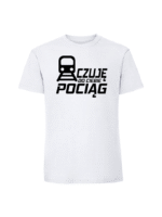 Męska koszulka  z nadrukiem – Czuję do Ciebie pociąg - obrazek 6